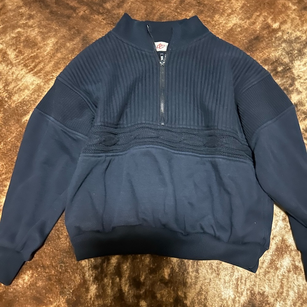 Blue Half-Zip Sweatshirt